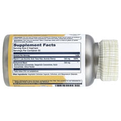 Solaray Vitamin C & Bioflavonoids – 100 VegCaps 🍊 | 1,000 mg Vitamin C with Rose Hips & Acerola | Immune Support, Antioxidant & Collagen Health | eco-friendly PCR Bottle*