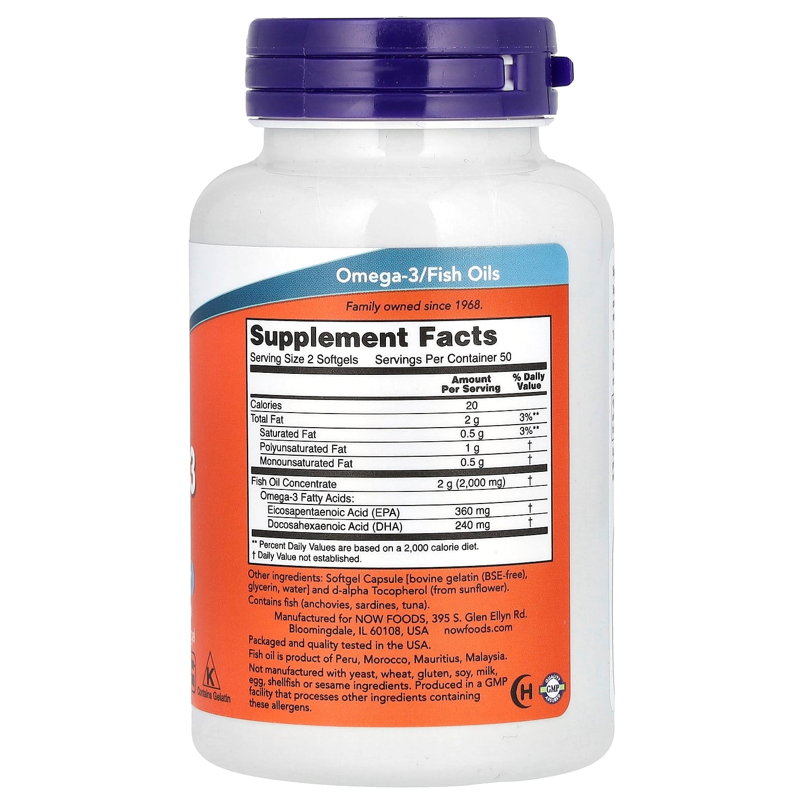 NOW Foods Omega-3 Fish Oil 1,000 mg – 100 Softgels 🐟 | 180 EPA / 120 DHA Per Softgel | Supports Heart, Brain & Joint Health | Non-GMO | GMP Quality Assured*