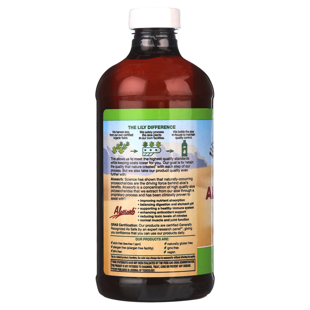 Lily of the Desert Aloe Vera Gel – 16 oz Bottle 🌿 | Organic Inner Leaf Aloe Juice | Supports Digestion, Detox, Immune Health & Nutrient Absorption | Non-GMO, Vegan & Gluten-Free